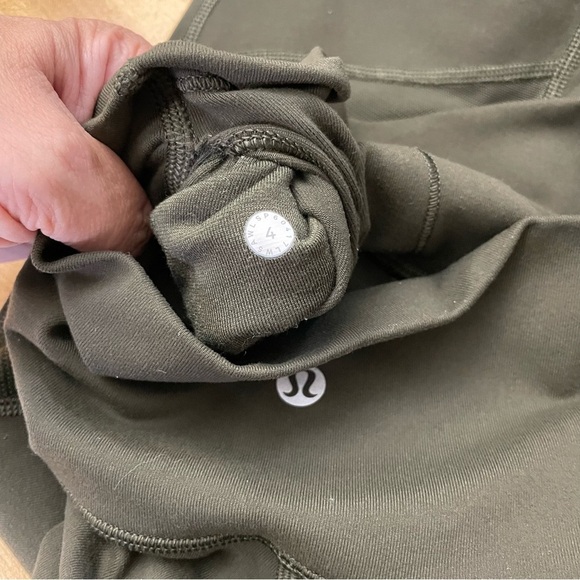 Lululemon Wunder Under Pant Hi-Rise Tech Mesh Olive Women's Sz 4 W5AWLS B1 - Picture 4 of 4
